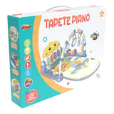 Tapete Atividades Piano Musical Bebê Brinquedo Com 5 Mobiles