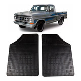 Tapete Borracha Da Cabine Ford F1000 92/98 Preta 2 Pecas