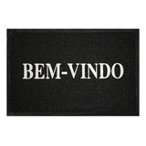 Tapete Capacho Bem-vindo -60cmx40cm -decoração, Casa, Porta Cor Preto