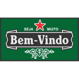 Tapete Capacho Bem-vindo Heineken 40 X 60 Cm