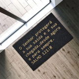 Tapete Capacho Megatap Salmo 121:8 Senhor Protegerá Biblia Religioso 60x40 Cor Preto