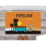 Tapete Capacho Personalizado Divertido Surf Pipeline