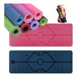 Tapete Colchonete Yoga Anti-slip Pilates C/ Linha De Posição