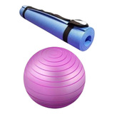 Tapete Colchonete Yoga + Bola Academia Kit Para Fisioterapia