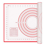 Tapete Culinário Grande 40x50 Para Abrir Massa Antiaderente Cor Vermelho E Preto - 40x50cm
