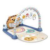 Tapete De Atividades Musical Bebê Piano Lion Azul Maxi Baby