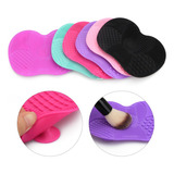Tapete De Silicone Limpar Pincel Maquiagem Limpeza Pincéis Cor Rosa-claro