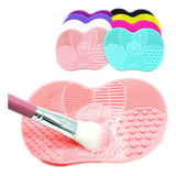 Tapete De Silicone Limpar Pincel Maquiagem Limpeza Pincéis Cor Verde