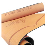 Tapete De Yoga Cortiça E Tpe Ecológico Biodegradável Estampa