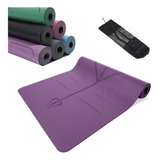 Tapete De Yoga Mat Borracha Natural Pu 5mm Bolsa Pink Rosa