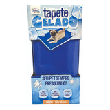Tapete Gelado Refrescante P/ Cães E Gatos Azul 50x65cm 