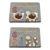 Tapete Higiênico Gatos E Cães Kit 2 Comedouro Antiderrapante