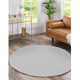 Tapete Peludo 140x140 Sierra Redondo Sala Quarto Macio Shagg