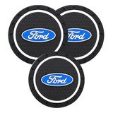 Tapete Porta Copos Ford Focus New Fiesta Ecosport (3 Peças) 