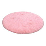 Tapete Redondo 1m Peludo Antiderrapante