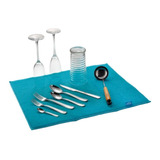 Tapete Seca Louça 40cm X 50cm Pano Escorredor Pia - Casamia Cor Verde