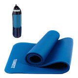 Tapete Yoga Mat Pilates Nbr 10mm Grosso Para Exercícios Yangfit Azul