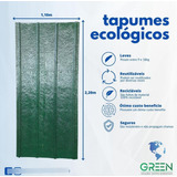 Tapume Ecológico Plástico, 2 Faces Verdes, Green 