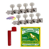 Tarraxa Bandolim Deval - Pino Fino + Cordas + Encordoador