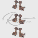 Tarraxa Guitarra Wilkinson Bronze Envelhecido C Trava 3+3