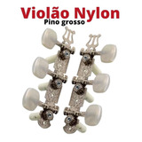 Tarraxa Para Violao Nylon Pino Grosso Cromada Jogo Completo