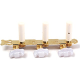 Tarraxa Violão Nylon Pino Grosso Dourado Jogo 3+3