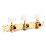 Tarraxa Violão Nylon Pino Grosso Dourado Jogo 3+3