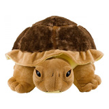 Tartaruga Terrestre Marrom Realista De Pelúcia 40cm