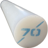 Tarugo De Nylon 70mm X 250mm Branco Tecnil Poliamida