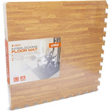 Tatame Desmontável Em Eva Liveup Madeira 4 Placas 62x62x1,2