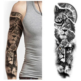Tatuagem Falsa Temporaria - Leão Jesus - Braço Inteiro