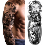Tatuagem Falsa Temporaria - Leão Romano - Braço Inteiro