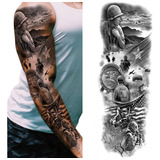 Tatuagem Falsa Temporaria - Militar - Braço Inteiro
