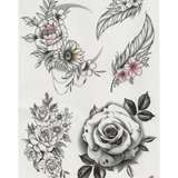 Tatuagem Realista Rosas E Flores Super Realistas Unissex 