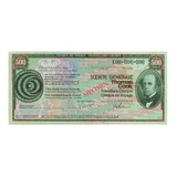 Tc6092 França 1978 Travelers Cheque F$500 Specimen Raro