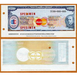 Tc6093 França 1975 Travelers Cheque F$200 Specimen Raro