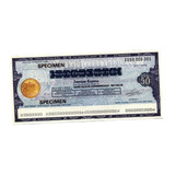 Tc6094 França 2000 Travelers Cheque Ecu 50 Specimen Raro