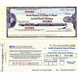 Tc6097 França 1980 Travelers Cheque 100 Ff Specimen Raro