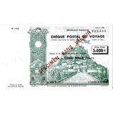 Tc6105 França 1953 Cheque Postal 5.000f Specimen Raro