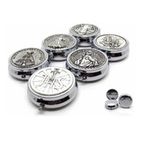 Teca Porta Eucaristia Em Metal Hóstia Missa 4,7cm 06 Uni