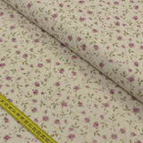 Tecido De Linho Tricoline - Floral Rosa Cor 02 (0,50x1,50)