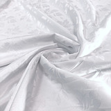 Tecido Jacquard Adamascado Medalhão Branco 2,80x6mt