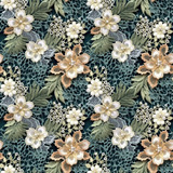 Tecido Tricoline Digital 100% ALG. 50x150 Cm Flores Rendadas
