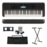Teclado Arranjador Yamaha Psr-e383 61 Teclas Suporte + Capa