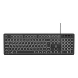 Teclado C/ Led Off/on Preto Teclas