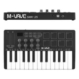 Teclado Controlador M-vave Smk-25 - Midi 25 Teclas Full 