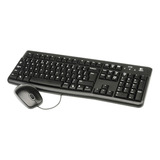 Teclado E Mouse Logitech Mk120 Usb Com Fio