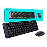 Teclado E Mouse Logitech Mk220 Compacto Wireless Usb Sem Fio