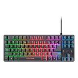 Teclado Gamer Abnt2 Rgb Semi Mecânico Preto Usb Português