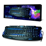 Teclado Gamer Action Teclas Anti-ghosting Iluminado 3 Cores